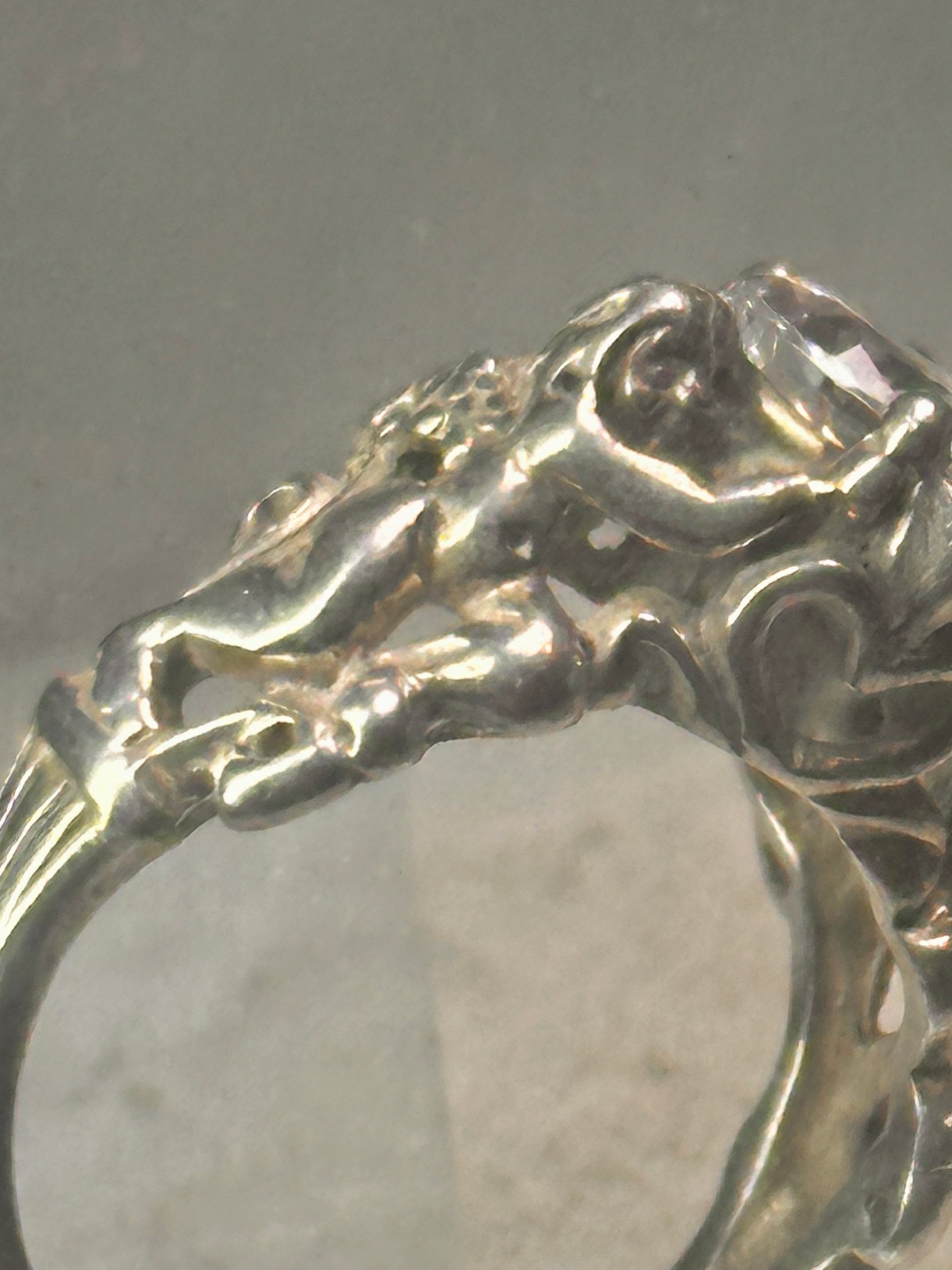 Love Heart Ring Cupid Valentine band size 7 sterling silver women