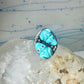 Frog Ring Turquoise carved frogs band coin silver size 12.25 men women