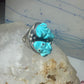 Frog Ring Turquoise carved frogs band coin silver size 12.25 men women