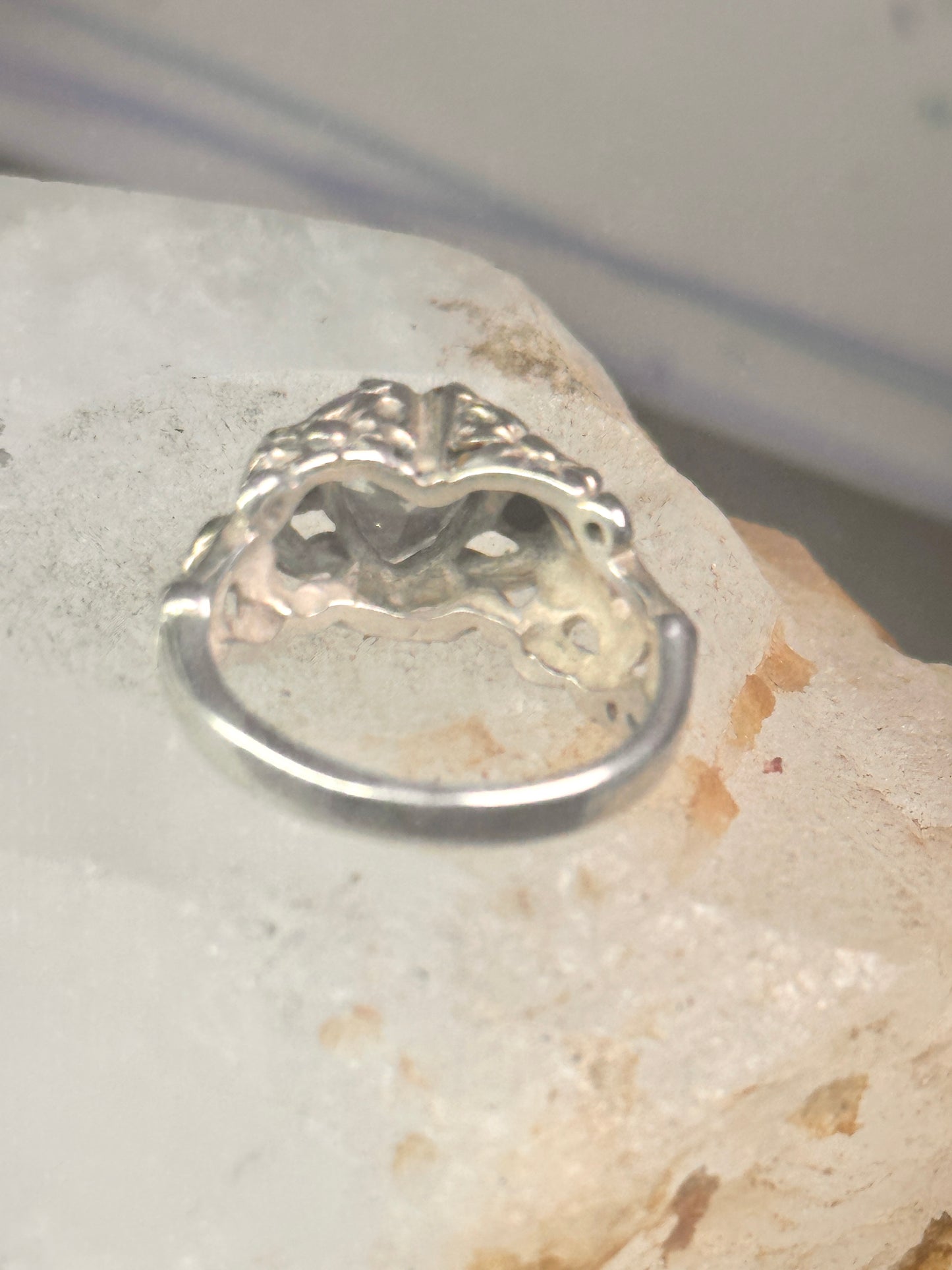 Love Heart Ring Cupid Valentine band size 7 sterling silver women