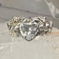 Love Heart Ring Cupid Valentine band size 7 sterling silver women