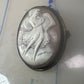 Antique Cameo on Shell Dancing Lady w Harp pendant and Pin