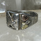 Black Hills Gold  ring Eagle leaves  size 8.75 sterling silver women men