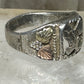 Black Hills Gold  ring Eagle leaves  size 8.75 sterling silver women men