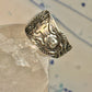 Angel Spoon ring Cross Religious sunrise sun band size 7.50 sterling silver women