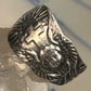 Angel Spoon ring Cross Religious sunrise sun band size 7.50 sterling silver women