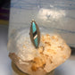 Navajo long ring turquoise onyx mop size 6.5 sterling silver women