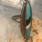 Navajo long ring turquoise onyx mop size 6.5 sterling silver women