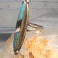 Navajo long ring turquoise onyx mop size 6.5 sterling silver women