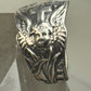 Angel Spoon ring Cross Religious sunrise sun band size 7.50 sterling silver women