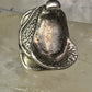 Saddle ring cowgirl cowboy band southwestern size 4 pinky sterling silver women girls