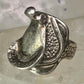 Saddle ring cowgirl cowboy band southwestern size 4 pinky sterling silver women girls