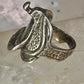 Saddle ring cowgirl cowboy band southwestern size 4 pinky sterling silver women girls