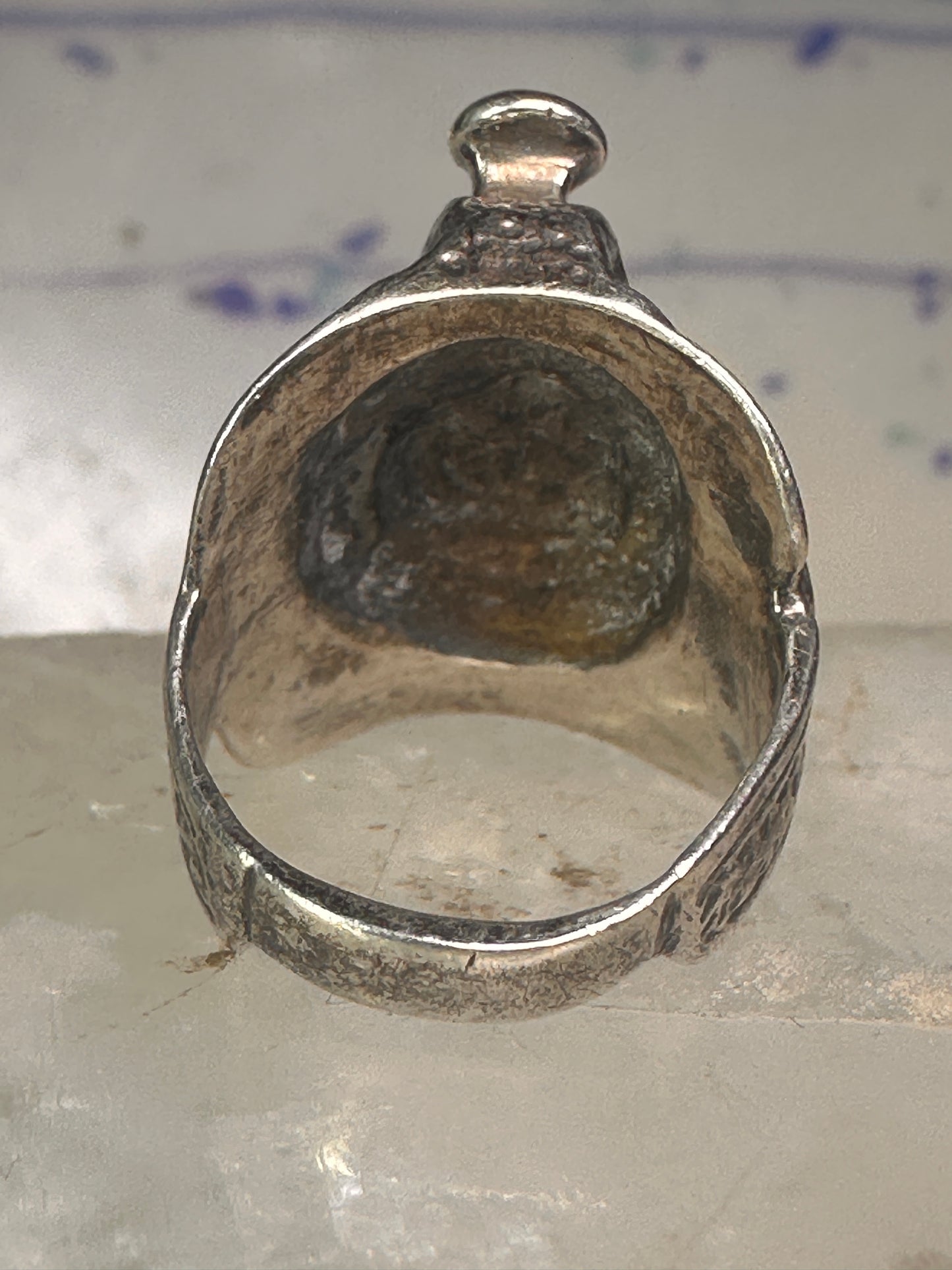 Saddle ring cowgirl cowboy band southwestern size 4 pinky sterling silver women girls