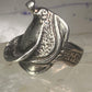 Saddle ring cowgirl cowboy band southwestern size 4 pinky sterling silver women girls