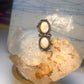 Navajo long ring mother of pearl size 5.7 scalloped beaded sterling silver women