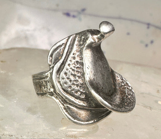 Saddle ring cowgirl cowboy band southwestern size 4 pinky sterling silver women girls