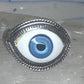 Eye ring size 6.25 blue eyeball band sterling silver women