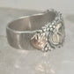 Black Hills Gold ring leaves pinky band size 4.50 sterling silver women girls