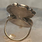 Navajo long ring mother of pearl size 5.7 scalloped beaded sterling silver women