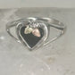 Black Hills Gold ring leaves heart Valentine onyx pinky band size 5.2 sterling silver women girls