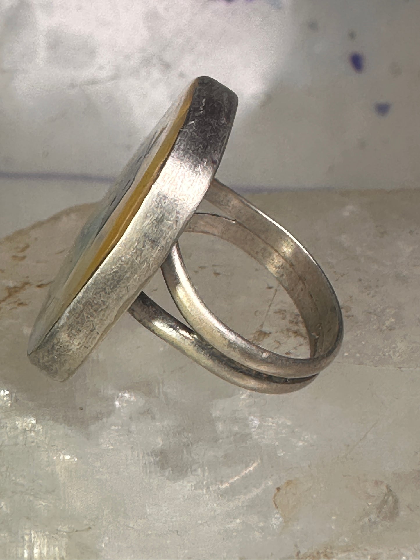 Zuni ring band turquoise Kachina mudman size 5.75 sterling silver women