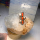 Navajo long ring coral size 5.5 sterling silver women