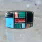 Turquoise ring size 5.75 bear band sterling silver women
