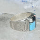 Turquoise ring size 5.75 bear band sterling silver women