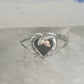 Black Hills Gold ring leaves heart Valentine onyx pinky band size 5.2 sterling silver women girls