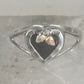 Black Hills Gold ring leaves heart Valentine onyx pinky band size 5.2 sterling silver women girls