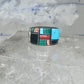 Turquoise ring size 5.75 bear band sterling silver women