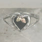 Black Hills Gold ring leaves heart Valentine onyx pinky band size 5.2 sterling silver women girls