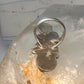 Navajo long ring coral size 5.25 sterling silver feather leaf women