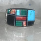 Turquoise ring size 5.75 bear band sterling silver women