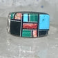 Turquoise ring size 5.75 bear band sterling silver women