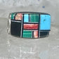 Turquoise ring size 5.75 bear band sterling silver women