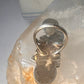 Navajo long ring coral size 5.25 sterling silver feather leaf women