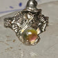 Wizard ring Merlin crystal rainbow band size 6 Silver PLATE women girls