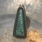 Navajo long ring turquoise pearl geometric size 5.75 sterling silver women