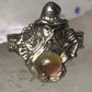 Wizard ring Merlin crystal rainbow band size 6 Silver PLATE women girls