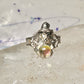 Wizard ring Merlin crystal rainbow band size 6 Silver PLATE women girls