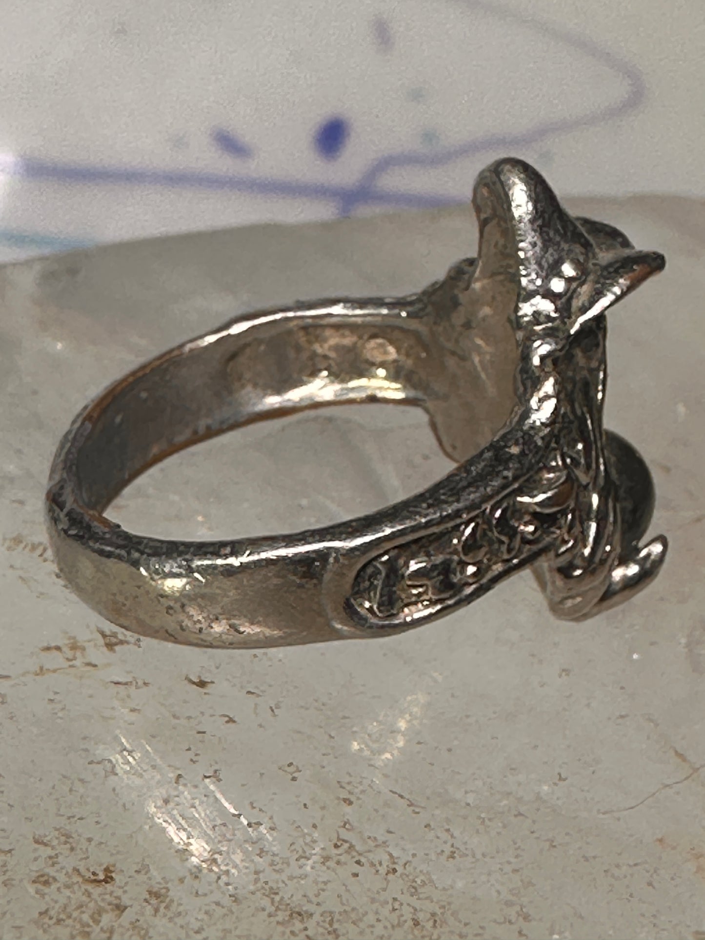 Wizard ring Merlin crystal rainbow band size 6 Silver PLATE women girls