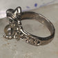 Wizard ring Merlin crystal rainbow band size 6 Silver PLATE women girls