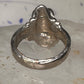 Wizard ring Merlin crystal rainbow band size 6 Silver PLATE women girls