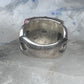 Turquoise inlaid ring size 875 onyx mop band sterling silver women men
