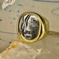 Face ring Cubist  Abstract band size 7.75 pinky women girls