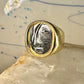 Face ring Cubist  Abstract band size 7.75 pinky women girls