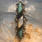 Navajo long ring turquoise onyx mop size 5.75 scalloped sterling silver women