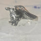 Vintage Rhinoceros ring size 5.50  Kabana rhino band sterling silver pinky women girls